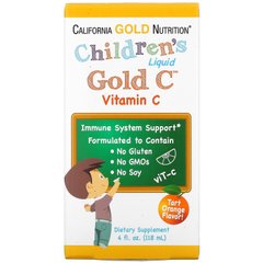 Детский жидкий золотой витамин C California Gold Nutrition (Children's Liquid Gold Vitamin C) 118 мл купить в Киеве и Украине