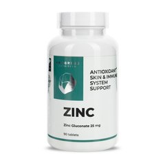 Zinc Gluconate 25 mg Progress Nutrition 90 tab