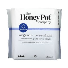 The Honey Pot Company, Не трав'яні прокладки з крилами, органічні продукти на ніч, 12 штук