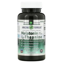 Amazing Nutrition, Мелатонін плюс L-теанін, 10 мг/5,5 мг, 120 таблеток