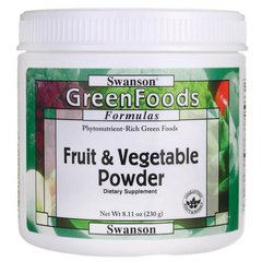 Фруктово-овочева суміш, Fruit & Vegetable Powder, Swanson, 230 г