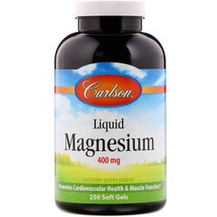 Магний оксид Carlson Labs (Liquid Magnesium) 400 мг 250 капсул купить в Киеве и Украине