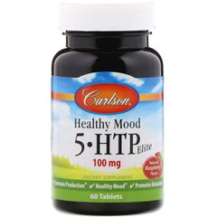 5-гидрокситриптофан вкус малины Carlson Labs (Labs 5-НТР Elite) 50 мг 60 таблеток купить в Киеве и Украине