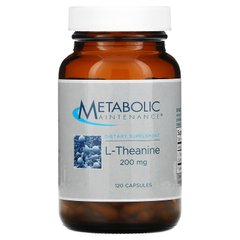 Підтримка метаболізму, L-теанін, 200 мг, 120 капсул