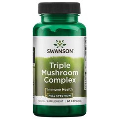 Потрійний грибний комплекс Swanson (Full Spectrum Triple Mushroom Complex) 60 капсул