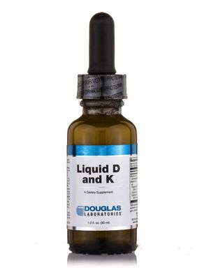 Вітаміни Д3 та К Douglas Laboratories (Liquid D and K) 30 мл