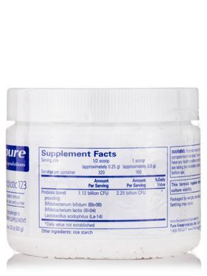 Пробіотики 123 Pure Encapsulations (Probiotic 123) 80 г