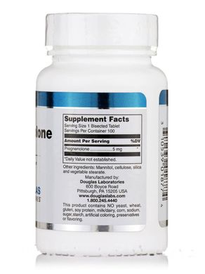 Прегенолон Douglas Laboratories (Pregnenolone Sublingual) 5 мг 100 таблеток