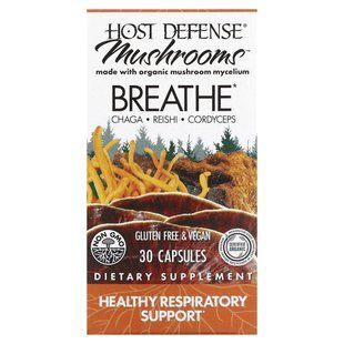 Поддержка дыхательной системы органик Fungi Perfecti (Respiratory Health Host Defense) 30 капсул купить в Киеве и Украине