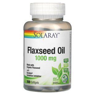 Льняное масло Solaray (Flaxseed Oil) 1000 мг 100 капсул купить в Киеве и Украине