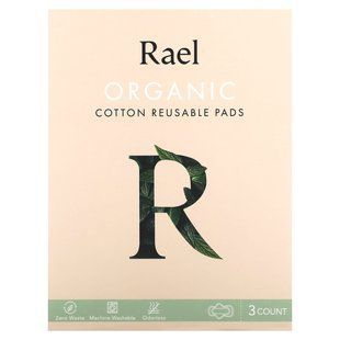 Rael, Organic Cotton Reusable Pads, 3 Count купить в Киеве и Украине