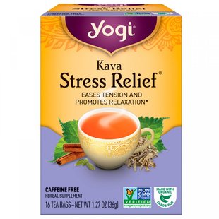 Yogi Tea, Kava Stress Relief®, Caffeine Free, 16 Tea Bags, 1.27 oz (36 g) купить в Киеве и Украине