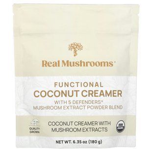 Real Mushrooms, Functional Coconut Creamer, 6.35 oz (180 g) купить в Киеве и Украине