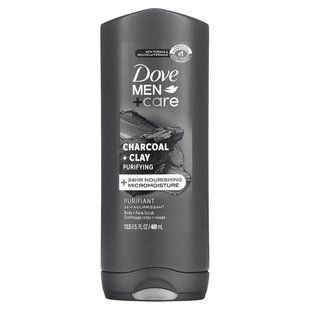 Dove, Men+Care, Purifying, Body and Face Scrub , Charcoal + Clay, 13.5 fl oz (400 ml) купить в Киеве и Украине