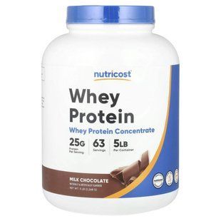 Nutricost, концентрат сироваткового протеїну, молочний шоколад, 2268 г (5 фунтів)