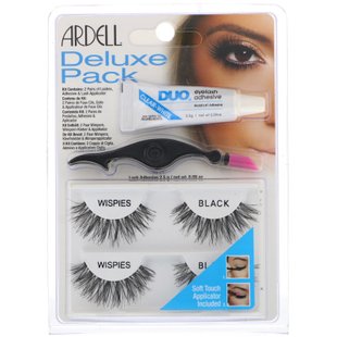 Deluxe Pack, ресницы Wispies с аппликатором и клеем для ресниц, Ardell1 набор купить в Киеве и Украине