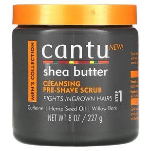 Cantu, Men's Collection, очищающий скраб перед бритьем с маслом ши, 227 г (8 унций) купить в Киеве и Украине