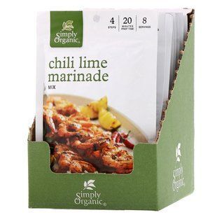 Spice mix for marinade Chili Pepper and Lime, Simply Organic, 12 packets, 28 g each