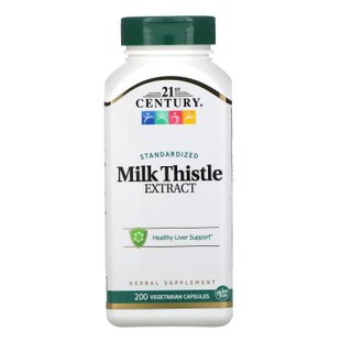 Расторопша экстракт 21st Century (Milk Thistle) 200 капсул купить в Киеве и Украине