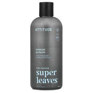 ATTITUDE, Super Leaves&trade;, Shower Gel, For Men, Eucalyptus & Sage, 14 fl oz (415 ml) купить в Киеве и Украине