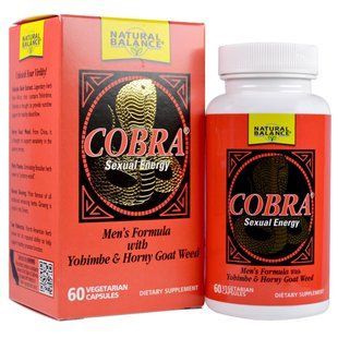 Cobra, Сексуальная энергия, Natural Balance, 60 вегетарианских капсул купить в Киеве и Украине