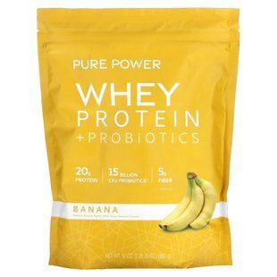 Dr. Mercola, Pure Power, Whey Protein + Probiotics, Banana, 1 lb 15 oz (880 g) купить в Киеве и Украине