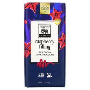 Endangered Species Chocolate, Dark Chocolate Bar, Raspberry Filling, 60% Cocoa, 3 oz (85 g) купить в Киеве и Украине