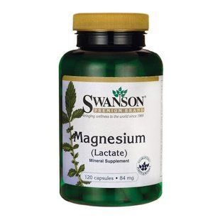 Magnesium Lactate Swanson 84 mg 120 capsules