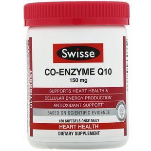 Коэнзим Q10 Swisse (Co-enzyme Q10) 180 капсул купить в Киеве и Украине