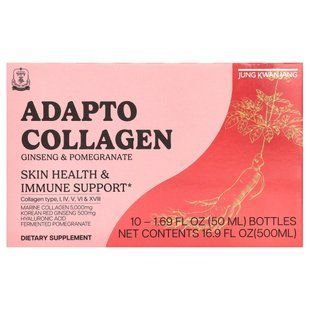 CheongKwanJang, Adapto Collagen, Ginseng & Pomegranate, 10 Bottles, 1.69 fl oz (50 ml) Each купить в Киеве и Украине