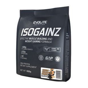 Evolite Nutrition, Iso Gainz, 1 kg, double chocolate peanut купить в Киеве и Украине