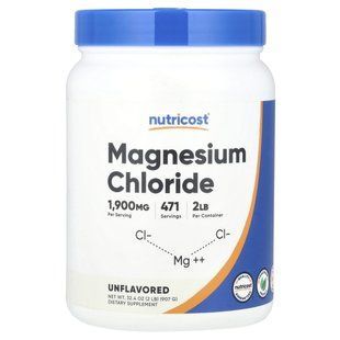 Nutricost, Magnesium Chloride, Unflavored, 32.4 oz (907 g) купить в Киеве и Украине