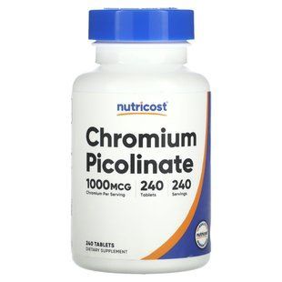 Nutricost, Chromium Picolinate, 1,000 mcg, 240 Tablets купить в Киеве и Украине