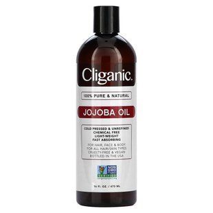 Cliganic, 100% Pure & Natural, Jojoba Oil, 16 fl oz (473 ml) купить в Киеве и Украине