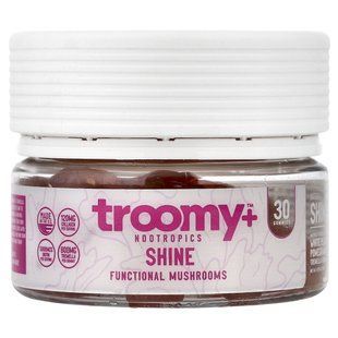 Troomy Nootropics, Shine, Functional Mushrooms Gummies, White Peach Pomegranate, 30 Gummies, 4.76 oz (135 g) купить в Киеве и Украине