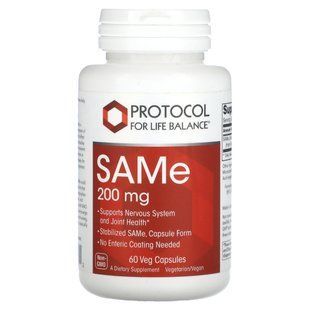 Protocol for Life Balance, SAMe , 200 mg, 60 Veg Capsules купить в Киеве и Украине