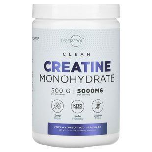 TypeZero, Clean, Creatine Monohydrate, Unflavored, 5,000 mg, 17.6 oz (500 g) купить в Киеве и Украине