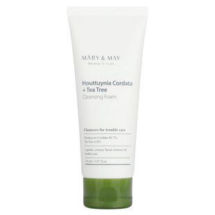 Mary & May, Houttuynia Cordata + Tea Tree, Cleansing Foam, 5.07 fl oz (150 ml)