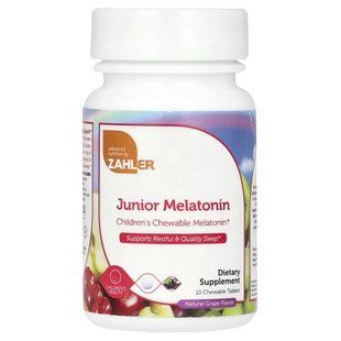 Zahler, Junior Melatonin, Natural Grape, 10 Chewable Tablets купить в Киеве и Украине
