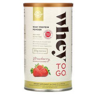 Strawberry Solgar Whey Protein Powder (Whey To Go) 4.535 kg