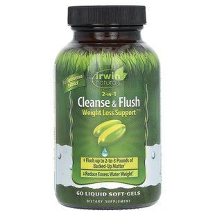 Irwin Naturals, 2-In-1 Cleanse & Flush Weight Loss Support, 60 Liquid Soft-Gels купить в Киеве и Украине