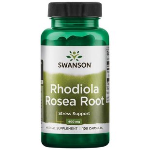 Корень Родиолы, Rhodiola Rosea Root, Swanson, 400 мг, 100 капсул купить в Киеве и Украине