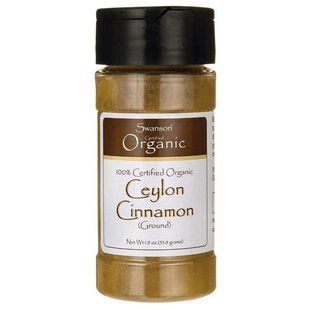 100% сертифицированная органическая цейлонская корица, 100% Certified Organic Ceylon Cinnamon, Swanson, 1.9 oz (53.8 грамм) порошок купить в Киеве и Украине