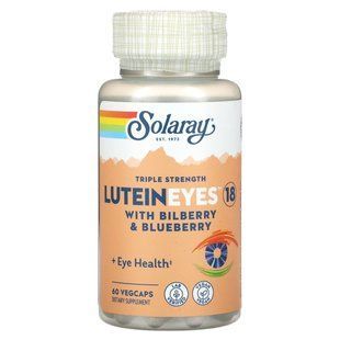Solaray, LuteinEyes 18, With Bilberry & Blueberry, Triple Strength, 60 VegCaps купить в Киеве и Украине