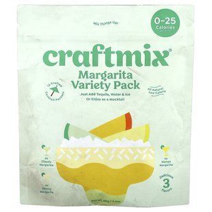 Craftmix, Margarita Variety Pack , 12 Packs, 2.4 oz (68 g)
