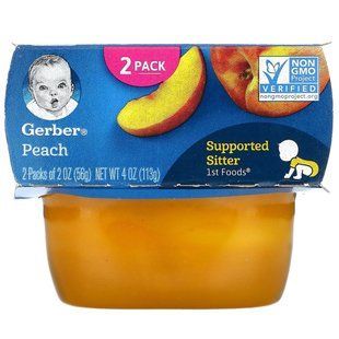 1st Foods, груша, Gerber, 2 шт в упаковці, по 56 г кожна