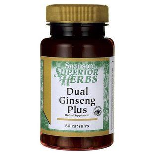 Двойной Женьшень Плюс, Dual Ginseng Plus, Swanson, 60 капсул купить в Киеве и Украине