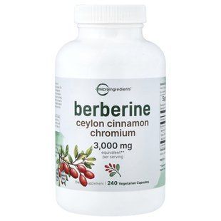 Micro Ingredients, Berberine, 240 Vegetarian Capsules купить в Киеве и Украине