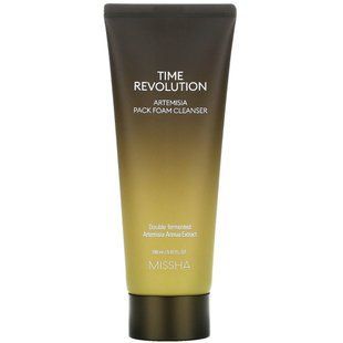 Missha, Time Revolution, cleansing foam Artemisia Pack, 5.07 fluid ounces (150 ml).