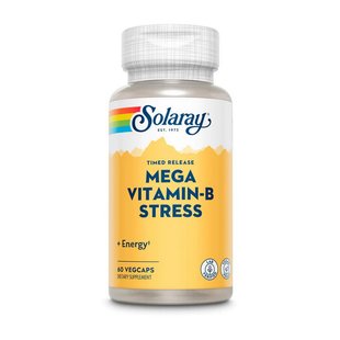 Mega Vitamin-B Stress Solaray 60 veg caps купить в Киеве и Украине